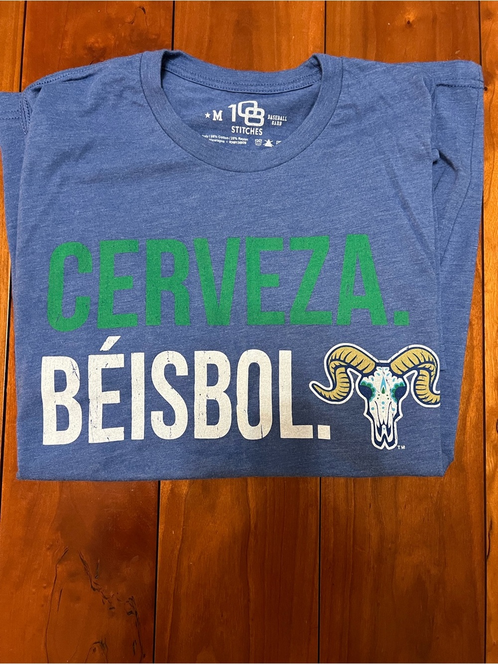 Blue 'Cerveza Béisbol' Graphic Tee